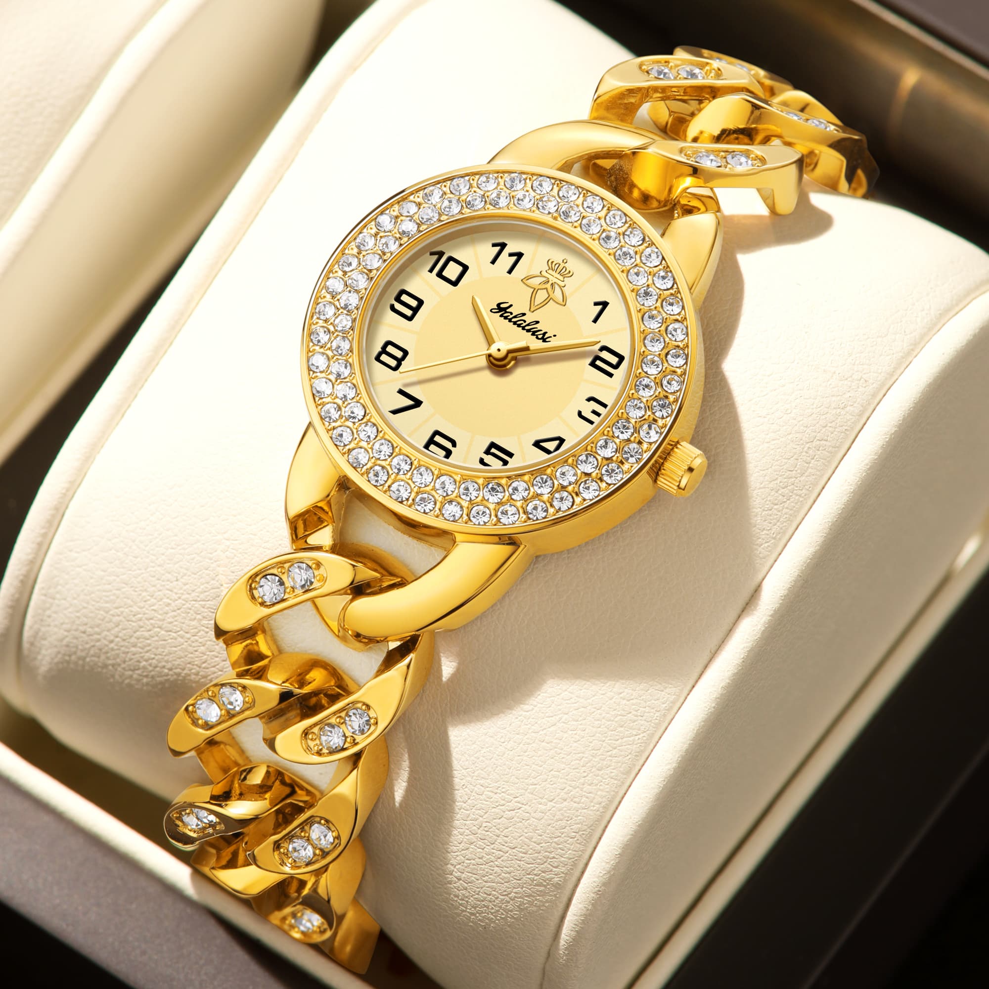Luxury Watch List - YaLaLuSi Montre-bracelet élégante pour femme sertie