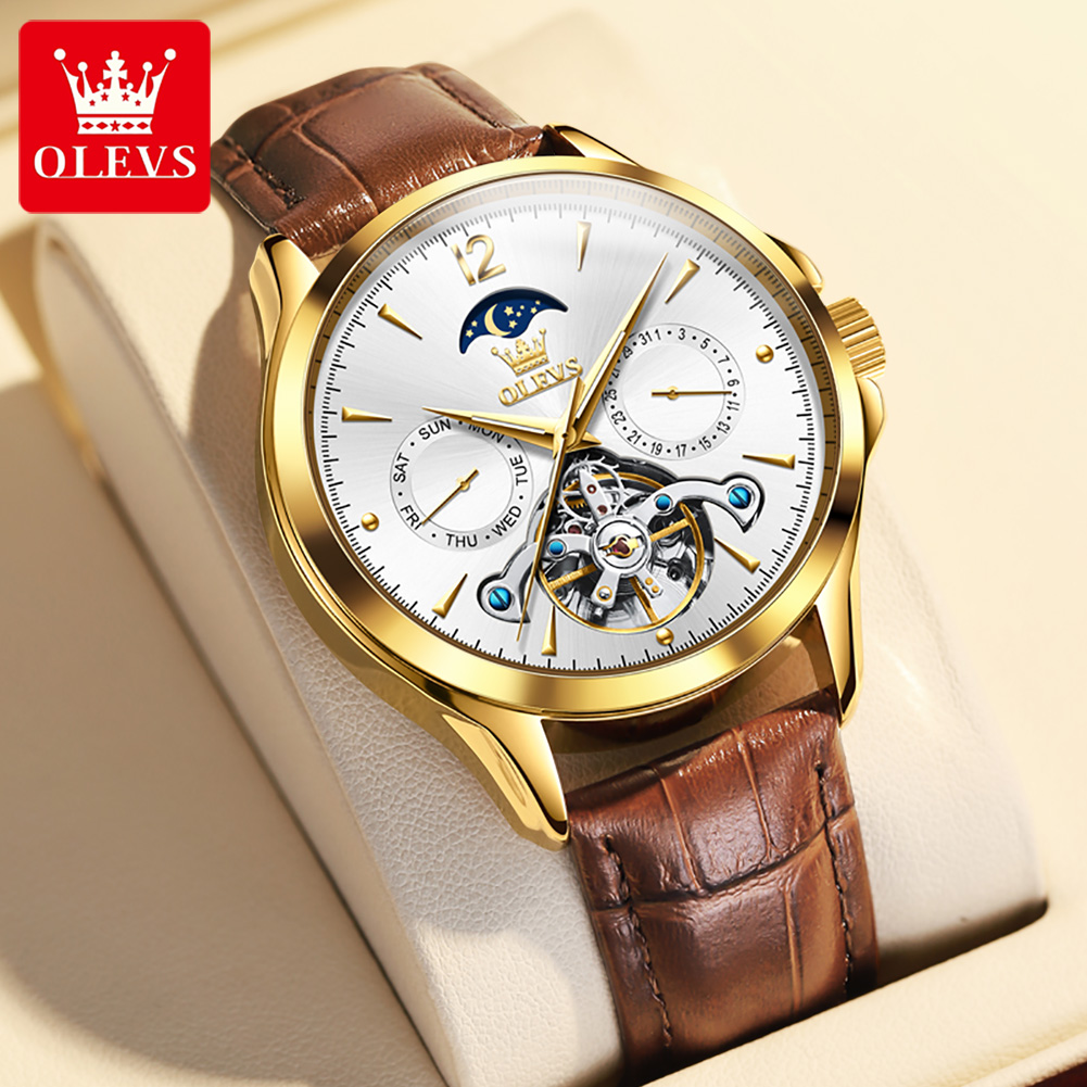 OLEVS 6663 montre pour hommes  - Tourbillon Movement Watch avis et prix