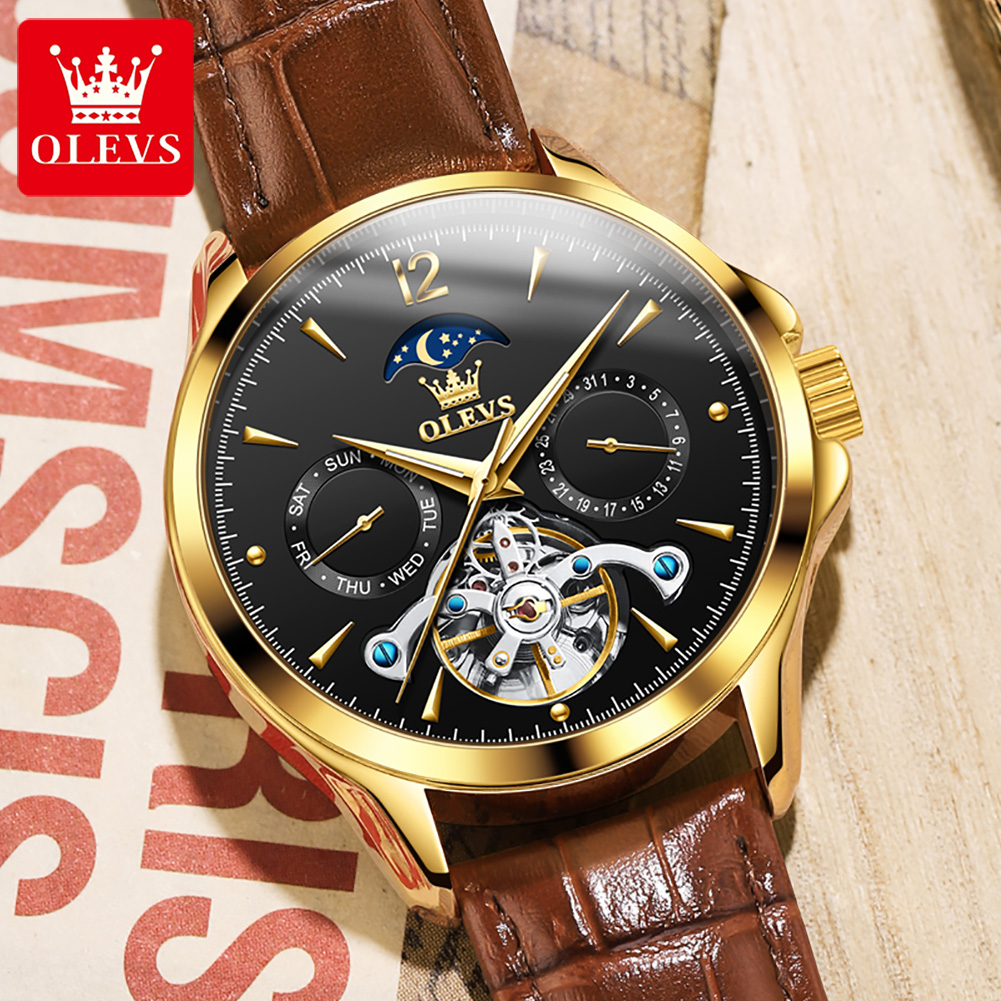 OLEVS 6663 montre pour hommes  - Tourbillon Movement Watch avis et prix