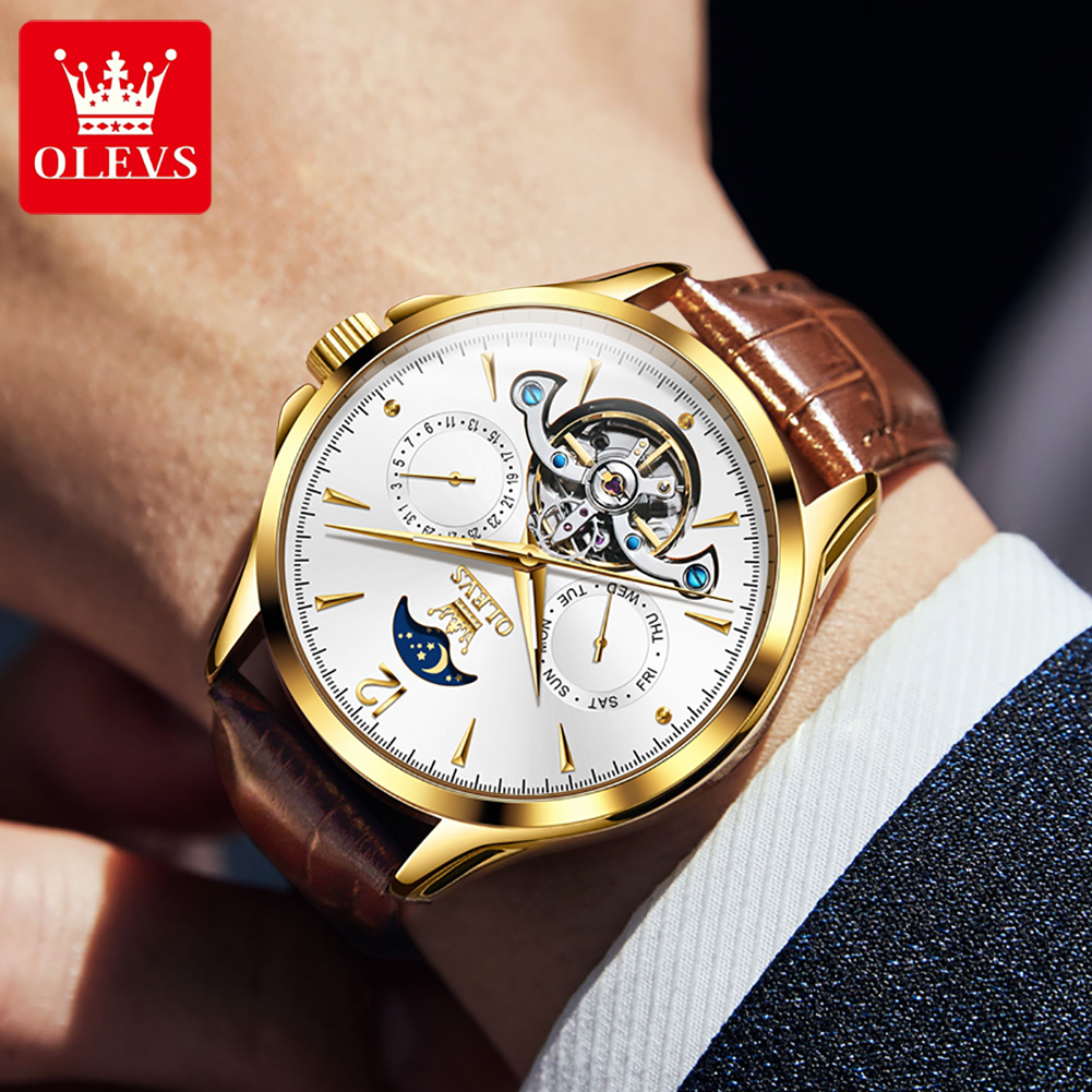 OLEVS 6663 montre pour hommes  - Tourbillon Movement Watch avis et prix