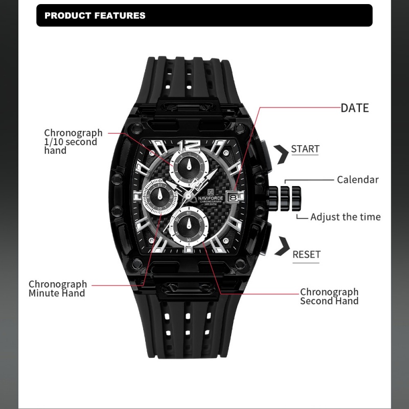 Montre pour homme NAVIFORCE, 5 - Luxury Watch Straps avis et prix