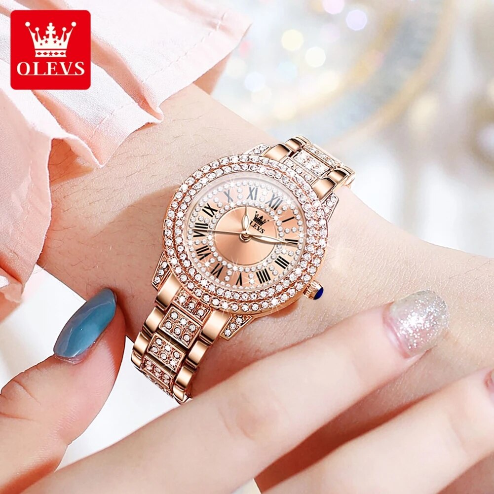OLEVS 9943 luxe tout diamant m - Luxury Watch For Sale avis et prix
