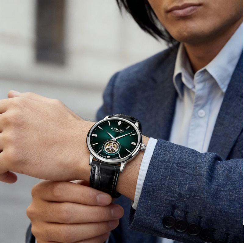 Montre automatique MIGE pour h - Luxury Watch With Green Dial avis et prix