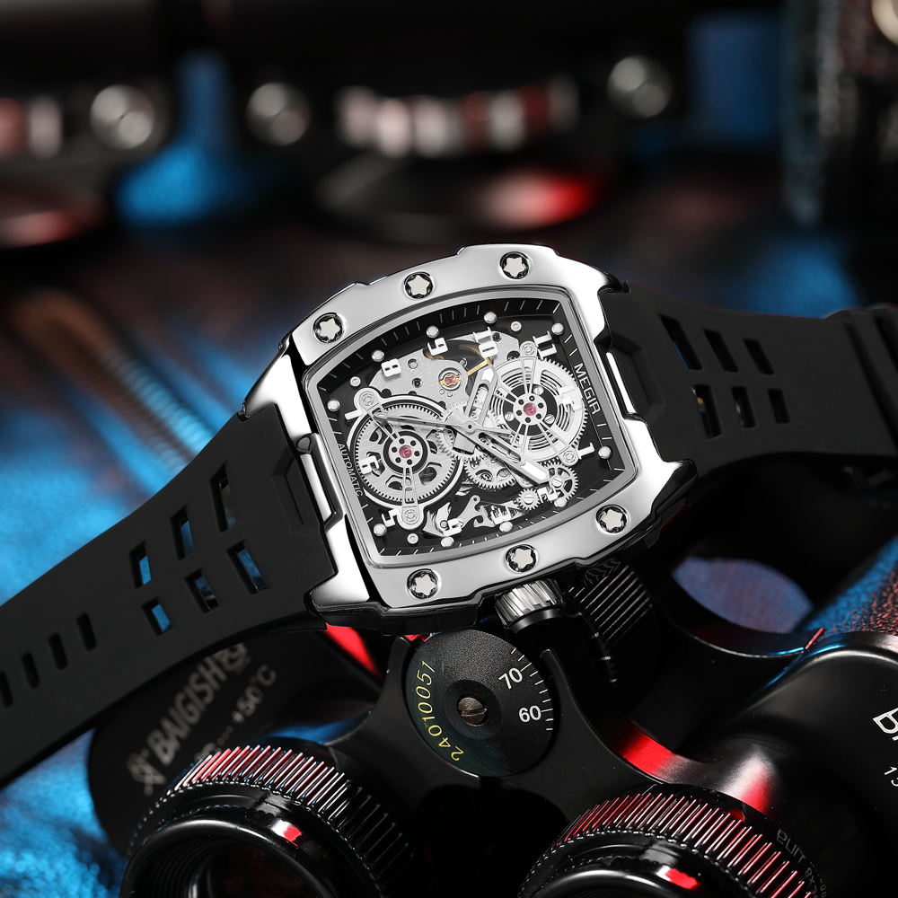 MEGIR mode Sport boîtier en al - Tourbillon Movement Watch avis et prix