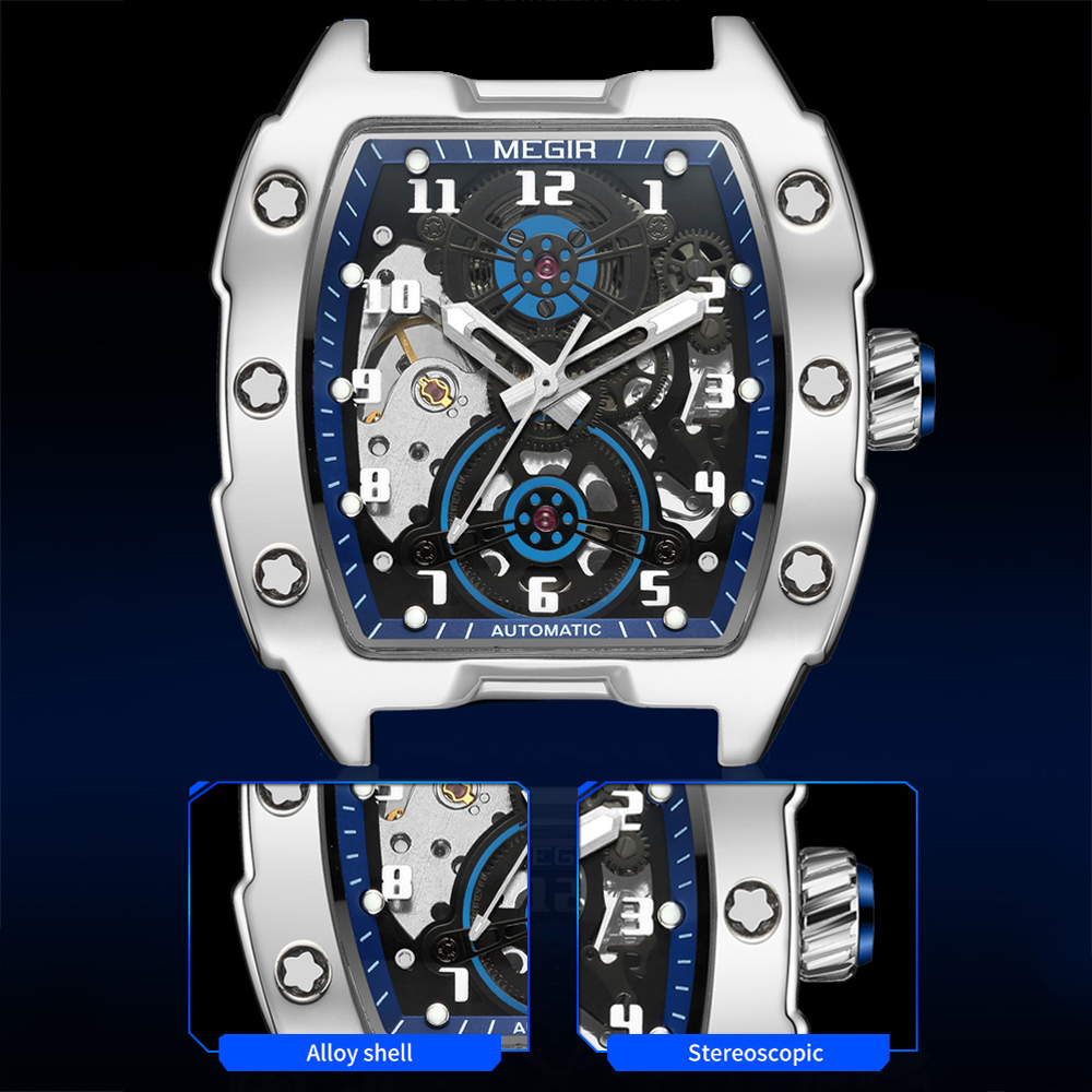MEGIR mode Sport boîtier en al - Tourbillon Movement Watch avis et prix
