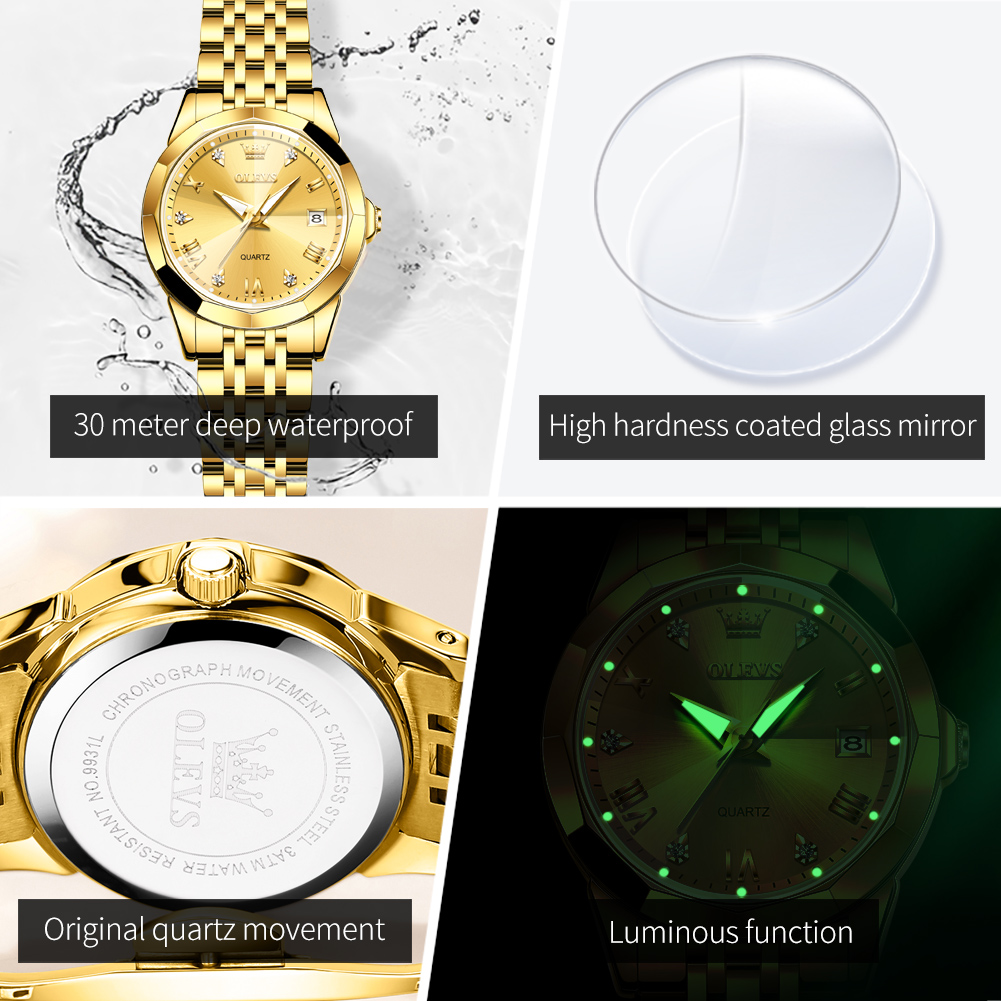 OLEVS mode montre dorée pour f - Luxury Watch For Sale avis et prix