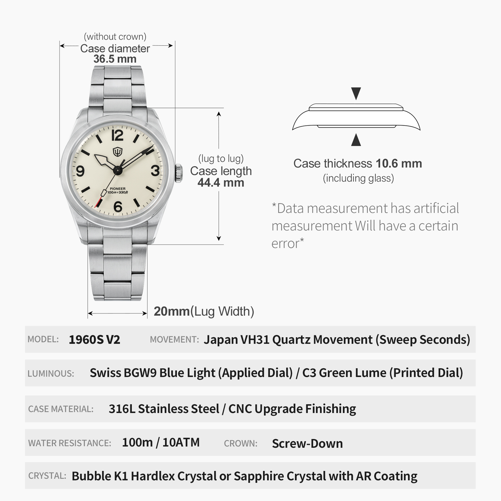 Watchdives WD1960S V2 montre à - Luxury Watch With Green Dial avis et prix